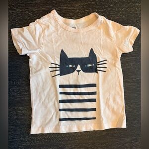 Tea Collection Cream Cat T-Shirt